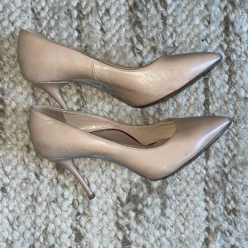 Enrico cuini Pointed-Toe Stiletto Pumps in Nude size 38